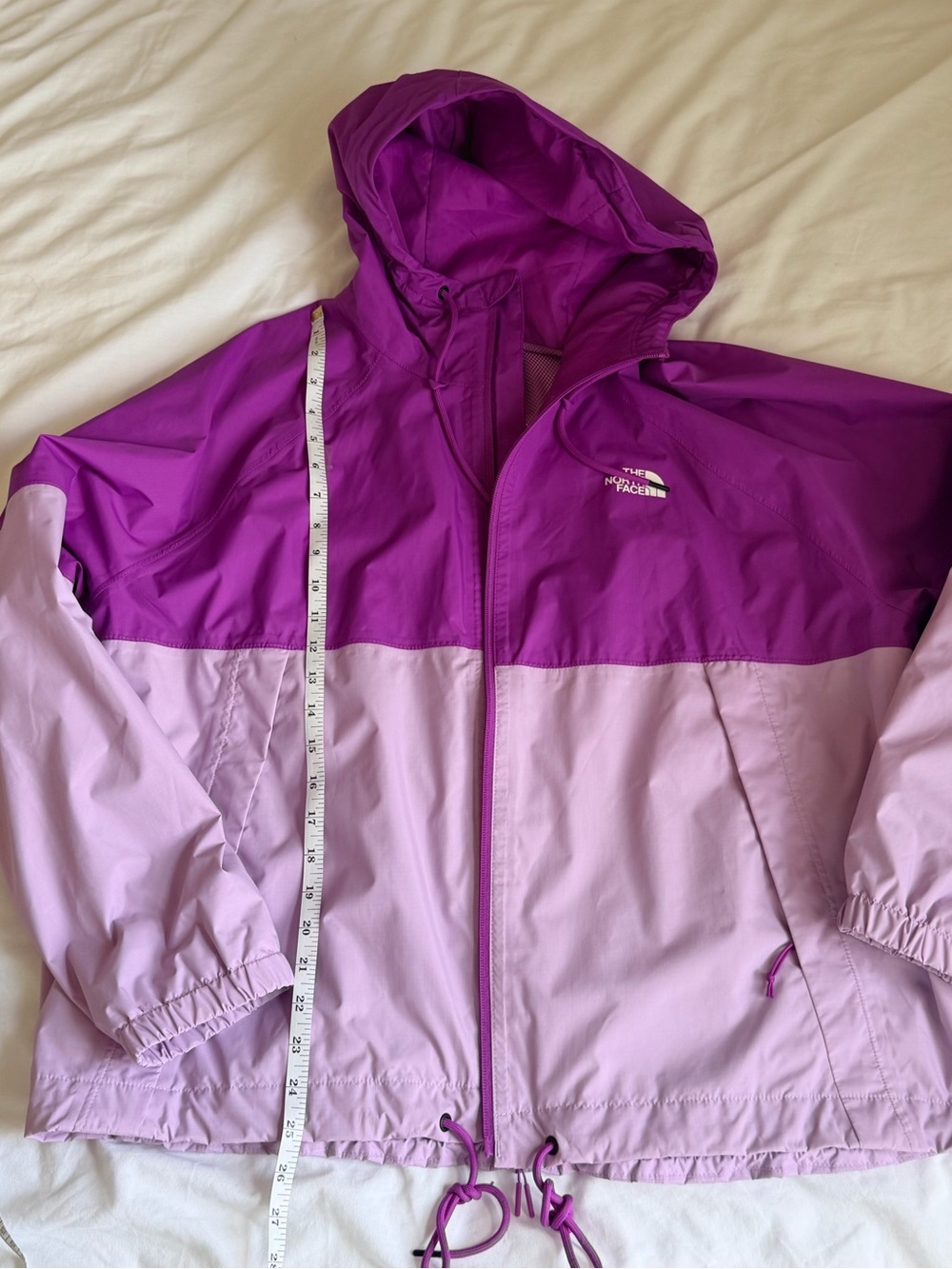 The North Face DryVent Rain Jacket Color Block Pink Hooded Windbreaker XXL - Picture 6 of 7